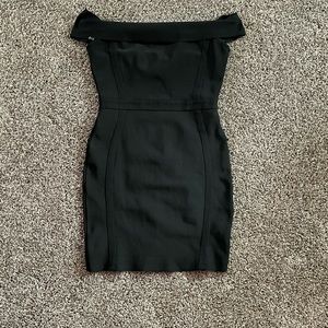 AKIRA, 12TH black bodycon, off the shoulder dress. Size L